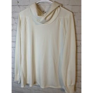 Just Be Womens  Cowl Neck Tunic -‎ Large Ivory- Soft Like Cashmere
